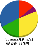 新日本フエザーコア 貸借対照表 2010年3月期
