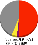 奈良造園土木 損益計算書 2011年6月期