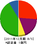 廣瀬建設 貸借対照表 2011年12月期