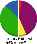 渋谷総合設備工業 貸借対照表 2010年7月期