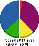 中山産業 貸借対照表 2011年9月期