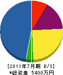 田＊畳店 貸借対照表 2011年7月期