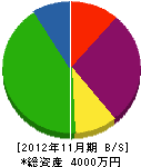加茂建設 貸借対照表 2012年11月期