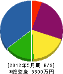 熊谷ポンプ商会 貸借対照表 2012年5月期