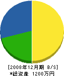 萩本建築 貸借対照表 2008年12月期