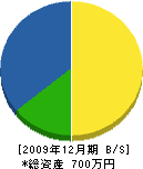 笹田水道 貸借対照表 2009年12月期