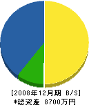 竹内家具建具製作所 貸借対照表 2008年12月期