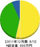 来建住宅 貸借対照表 2011年12月期 来建住宅 貸借対照表 2011年12月期