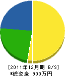 加能電機商会 貸借対照表 2011年12月期 加能電機商会 貸借対照表 2011年12月期