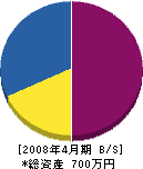 松浦興建設 貸借対照表 2008年4月期