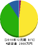 北大阪ガーデン 貸借対照表 2010年12月期