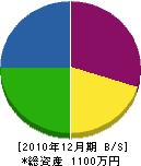 川又土木 貸借対照表 2010年12月期