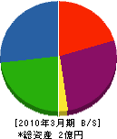 長井グリーン 貸借対照表 2010年3月期