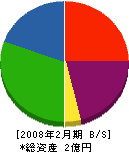 北嶋石材 貸借対照表 2008年2月期