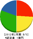土井商事 貸借対照表 2012年2月期