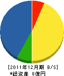 日生電機 貸借対照表 2011年12月期