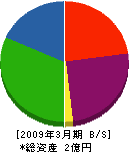熊川工務店 貸借対照表 2009年3月期