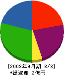 門田組 貸借対照表 2008年9月期