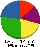 三昭土木 貸借対照表 2010年3月期