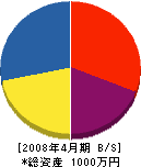 田中電設 貸借対照表 2008年4月期