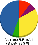 沖縄パナソニック特機 貸借対照表 2011年3月期