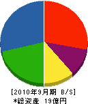 藤川建設 貸借対照表 2010年9月期