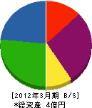 成田林業土木 貸借対照表 2012年3月期
