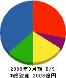 東亜建設工業 貸借対照表 2008年3月期