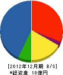 北日本通信 貸借対照表 2012年12月期