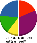 岩崎重機建設 貸借対照表 2011年6月期