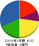 豊藤建設 貸借対照表 2010年3月期