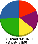 吉島組 貸借対照表 2012年8月期