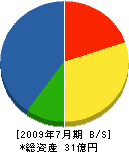好井鐵工所 貸借対照表 2009年7月期
