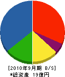 藤井建設 貸借対照表 2010年9月期