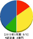 長井工業 貸借対照表 2013年3月期