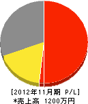 小倉東電設 損益計算書 2012年11月期
