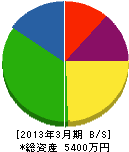 松崎鐵工 貸借対照表 2013年3月期
