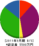 ミユキ電機 貸借対照表 2011年9月期