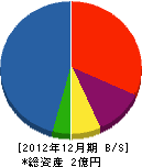 昭和冷機 貸借対照表 2012年12月期