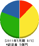 横田建設 貸借対照表 2011年5月期