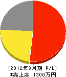 飯能田中電工 損益計算書 2012年3月期