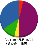 櫻井防災 貸借対照表 2011年7月期