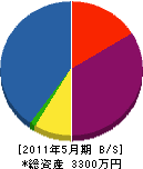 福水興設 貸借対照表 2011年5月期