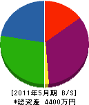 長松電気工事 貸借対照表 2011年5月期