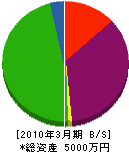 川野工業 貸借対照表 2010年3月期