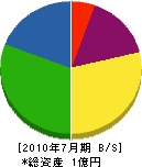川口ポンプ 貸借対照表 2010年7月期