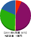 京都建材工業 貸借対照表 2011年6月期