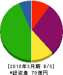 愛媛ＣＡＴＶ 貸借対照表 2010年3月期