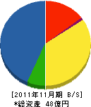 藤井組 貸借対照表 2011年11月期