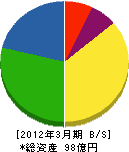広島八谷建設 貸借対照表 2012年3月期